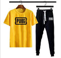 Men PUBG Graphic Cotton Track Suit Yellow Black