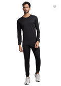 Men Dri Fit Black Track Suit 2 Pcs Slim Fit